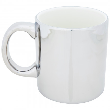 NASA Logo Chrome Finish 18 oz Ceramic Mug